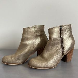 BP Metallic Gold Booties Size 7 1/2